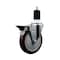 Service Caster 5'' Maroon Poly Swivel 1-1/2'' Expanding Stem Caster with Brake SCC-EX20S514-PPUB-MRN-PLB-112 - alternate 1
